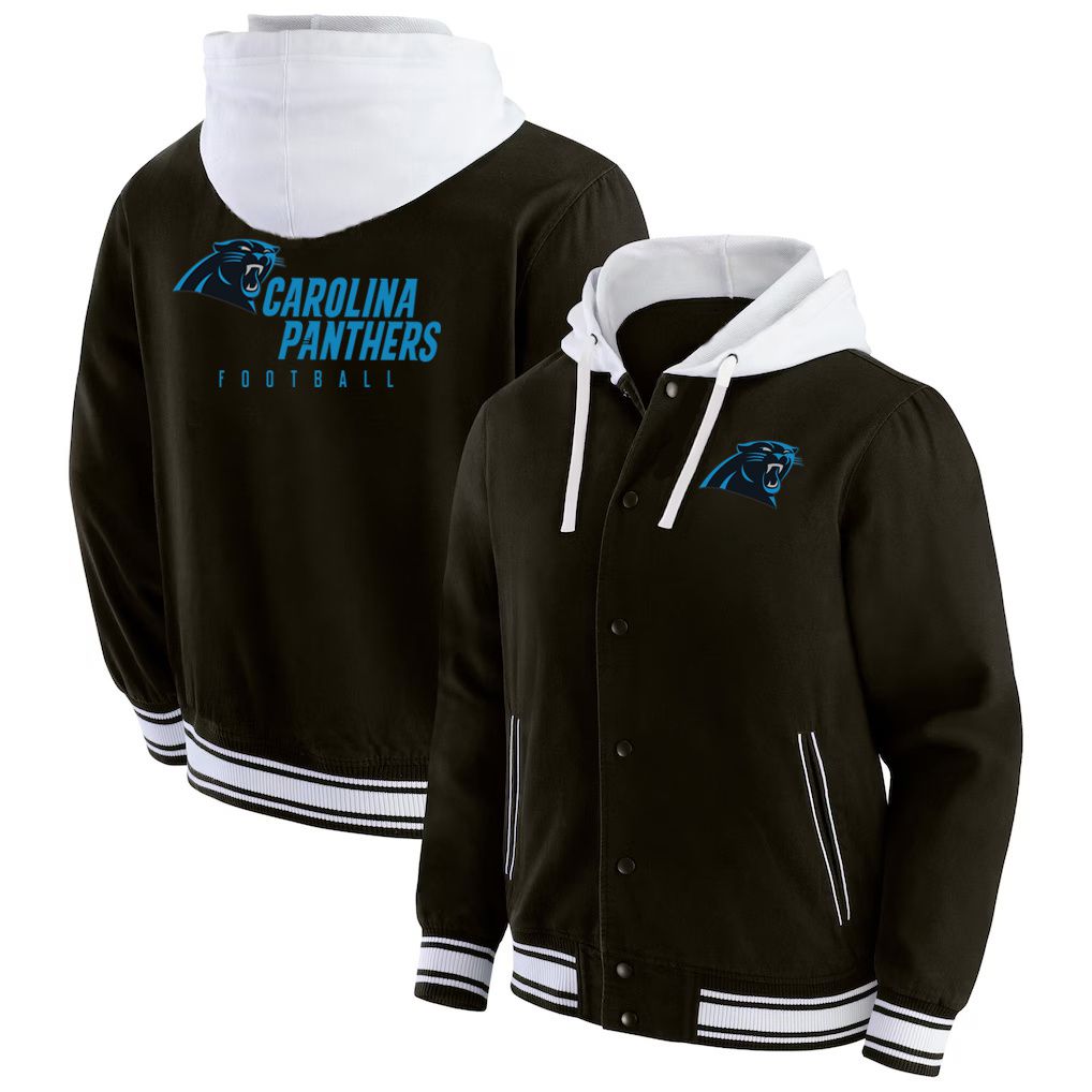 Men 2026 NFL Carolina Panthers  jacket hoodie Black 012